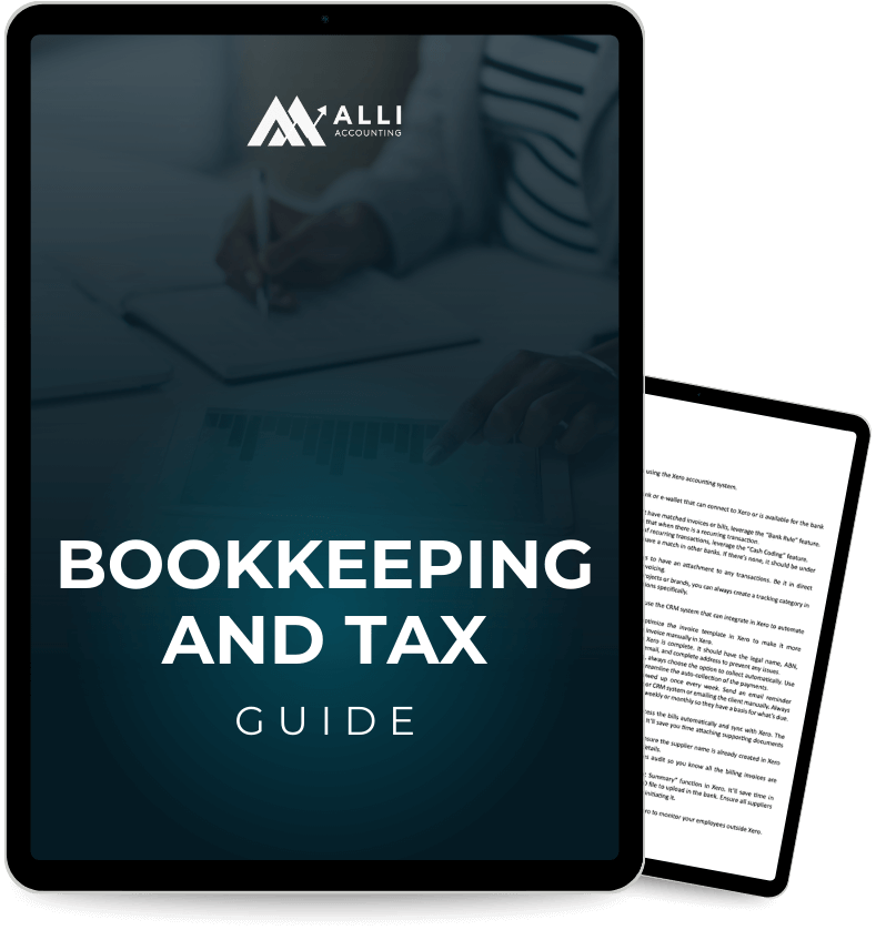 bookkeeping & tax guide mockup overview